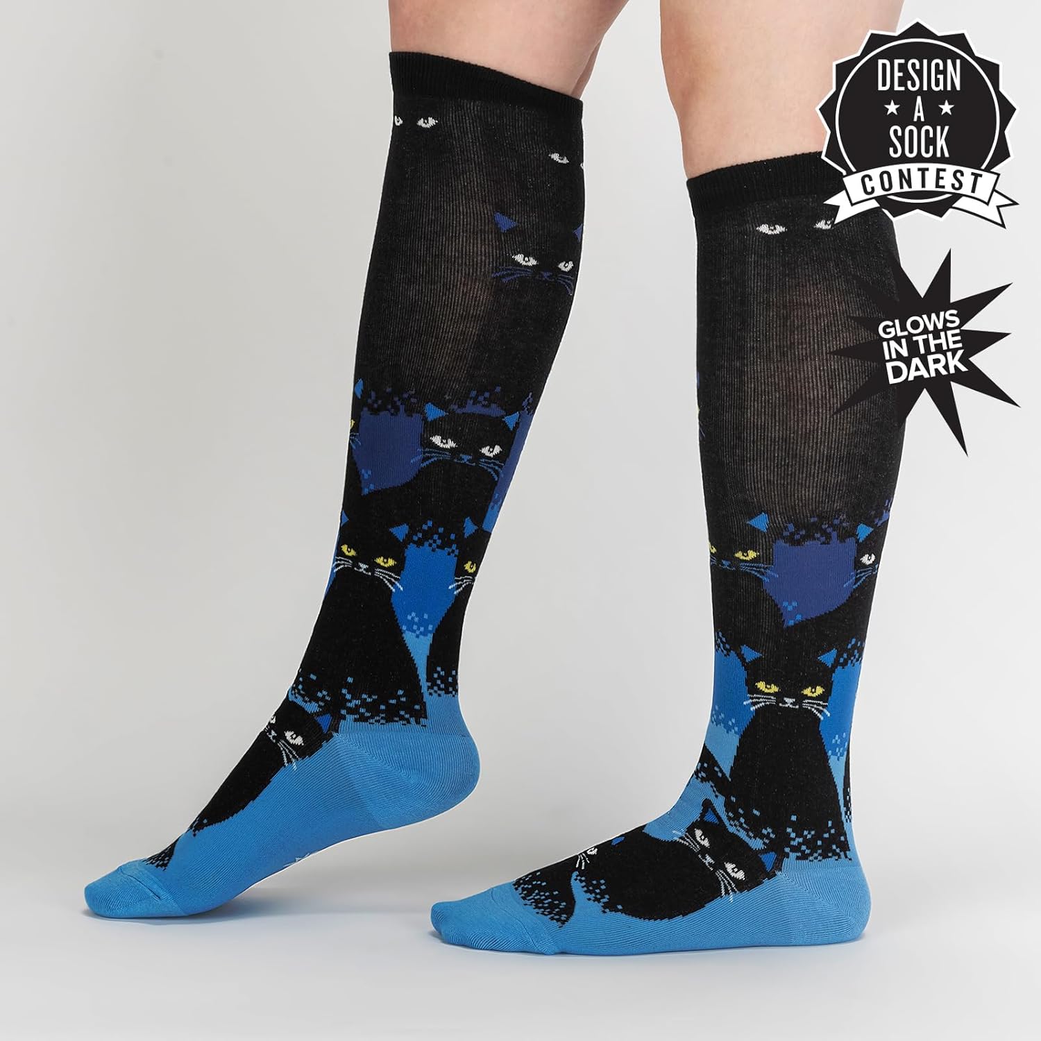 1724526323 555 Sock It To Me Womens Knee High Cat Socks