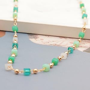 1724528022 748 FUTIMELY Bohemia Green Beaded Beads Choker Necklace for WomenSimple Fresh