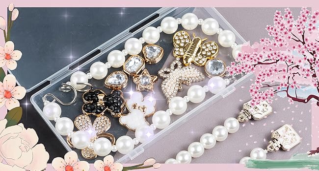 1724530580 365 Bling Shoe Charms for WomenPearl Shoe ChainLuxury Jewelry Accessories for