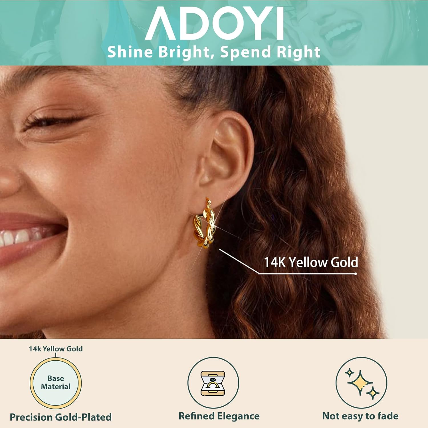 1724539223 258 Adoyi 9 Pairs Gold Hoop Earrings Set for Women Girls