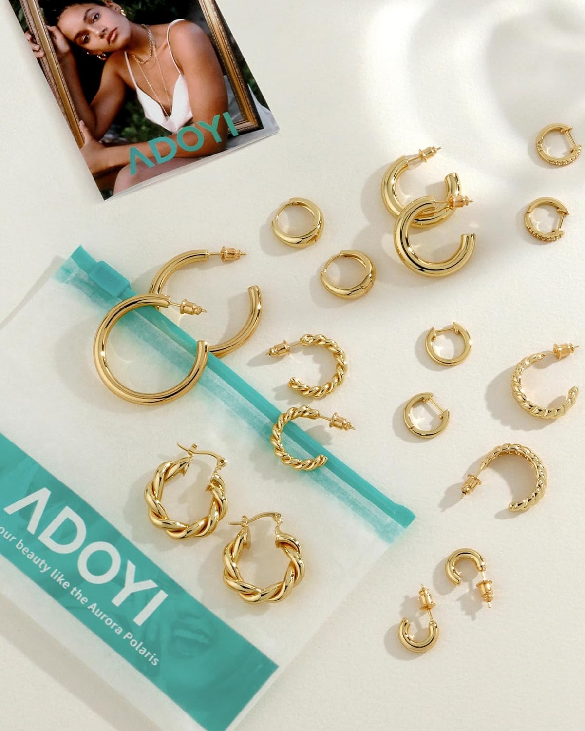 1724539224 862 Adoyi 9 Pairs Gold Hoop Earrings Set for Women Girls