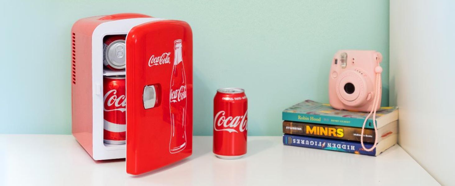 1724544402 558 Coca Cola Classic Coke Bottle 4L Mini Fridge w 12V DC