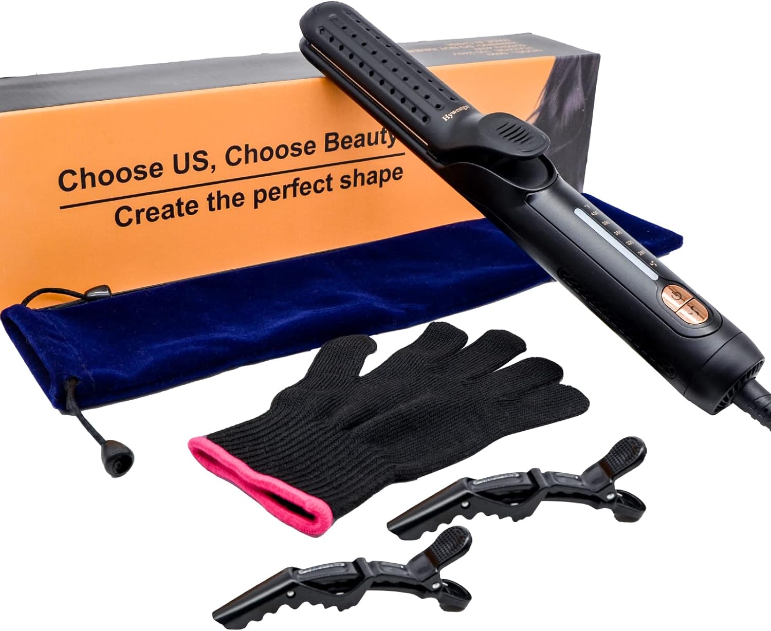 1724559137 421 Flat Iron Hair Straightener and Curler 2 in1 360°