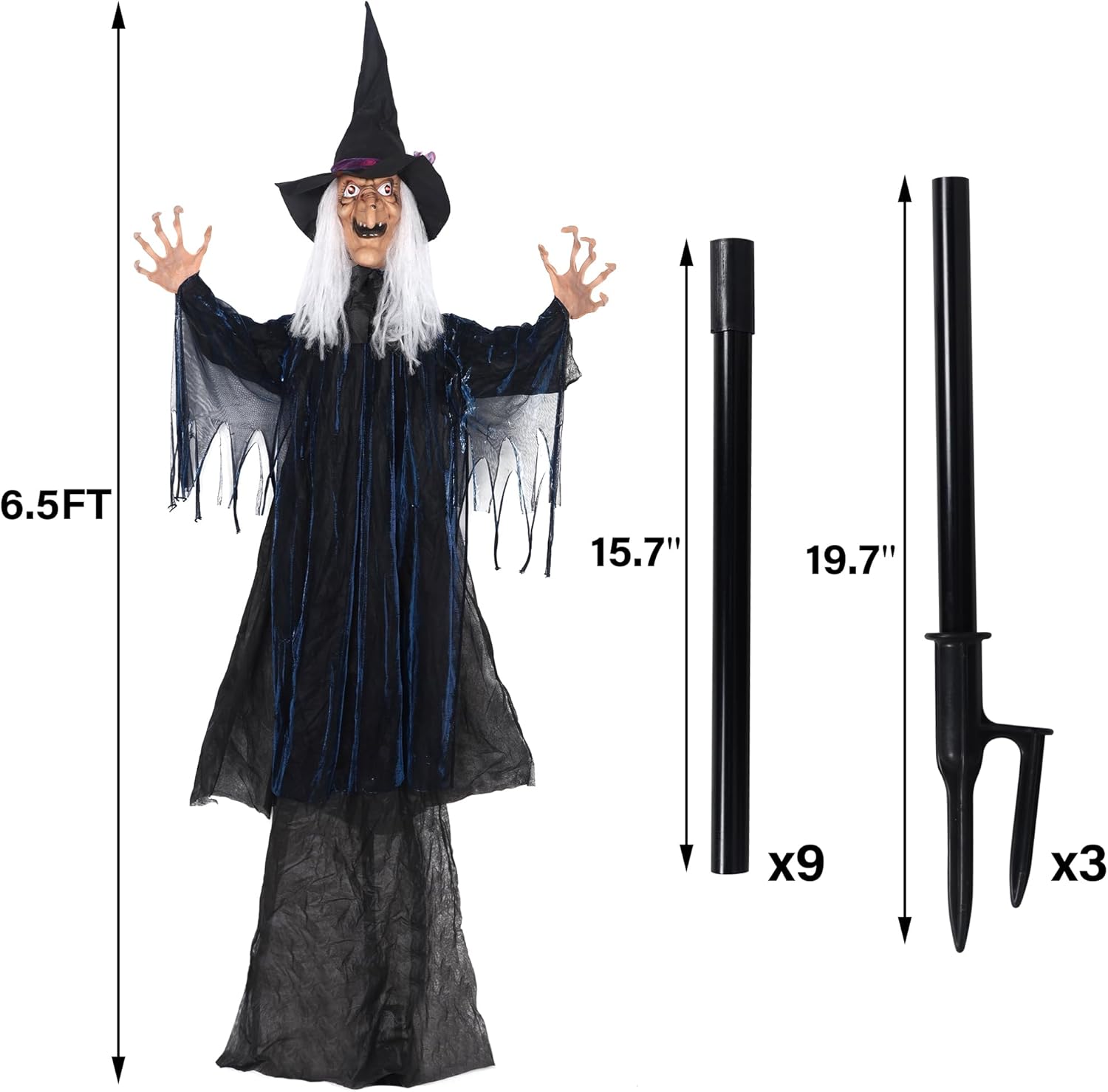 1724559948 926 DRDUDU 3 Witches Halloween Decor Outdoor Life Size Witch Yard