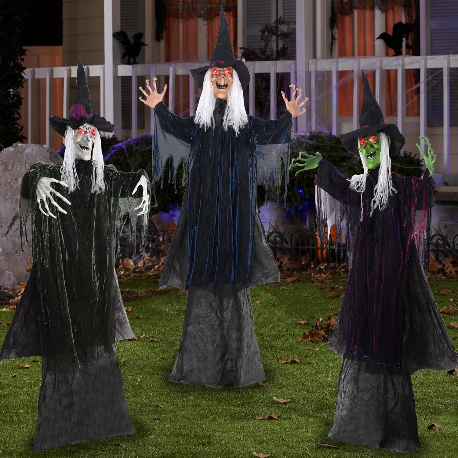 1724559949 550 DRDUDU 3 Witches Halloween Decor Outdoor Life Size Witch Yard