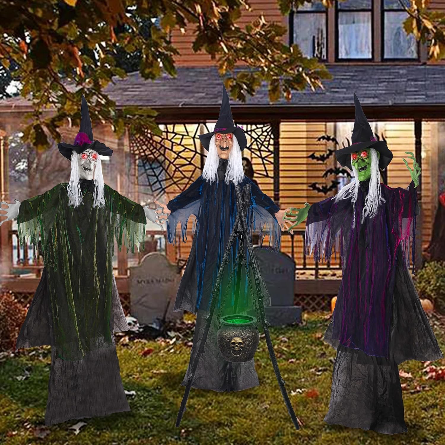 1724559949 643 DRDUDU 3 Witches Halloween Decor Outdoor Life Size Witch Yard