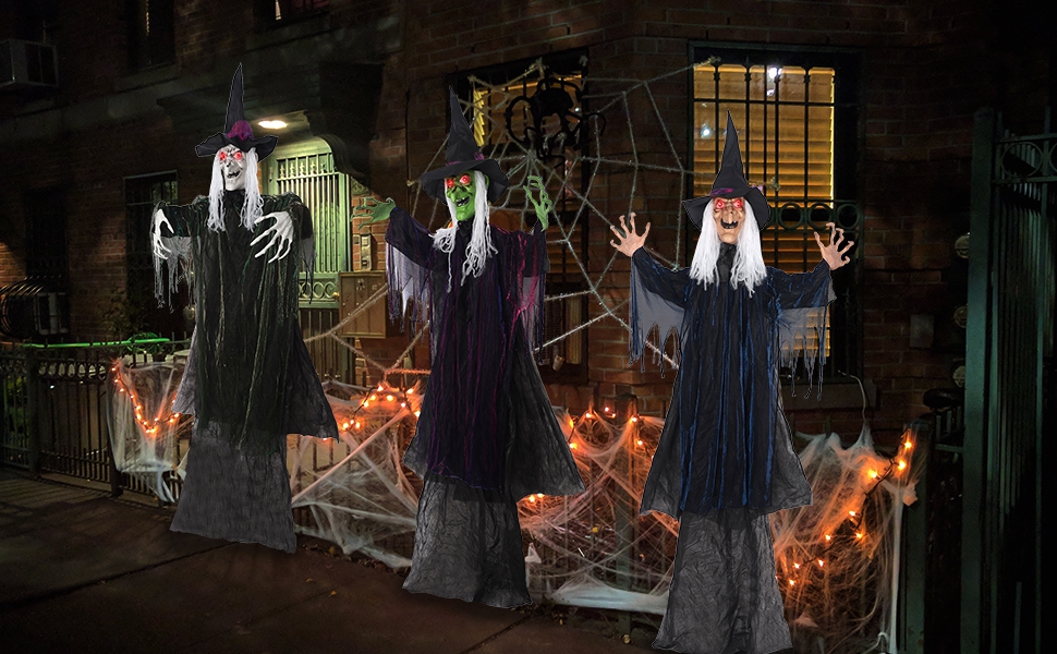 1724559950 420 DRDUDU 3 Witches Halloween Decor Outdoor Life Size Witch Yard