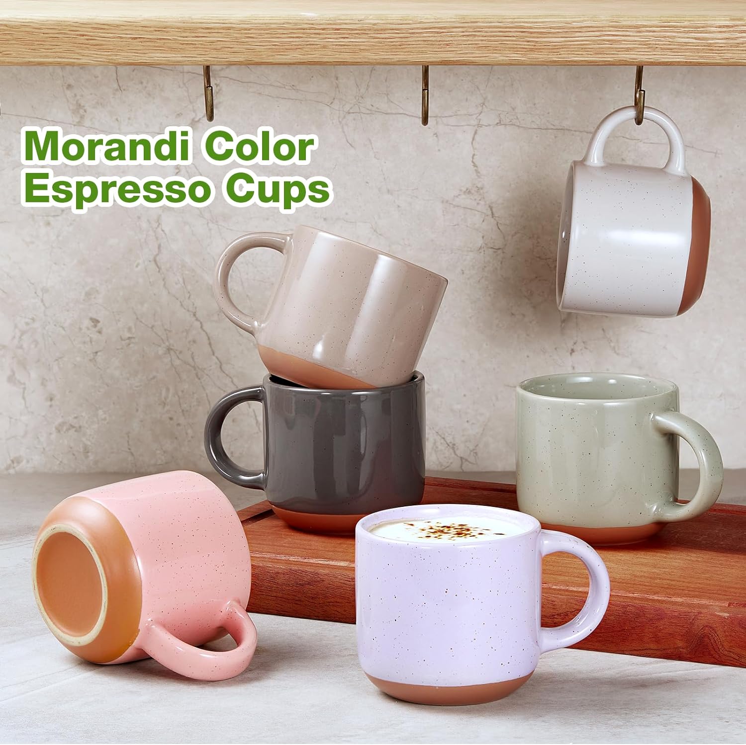 1724561728 4 Morandi Color Ceramic Mini Espresso Cups Set of 6 5