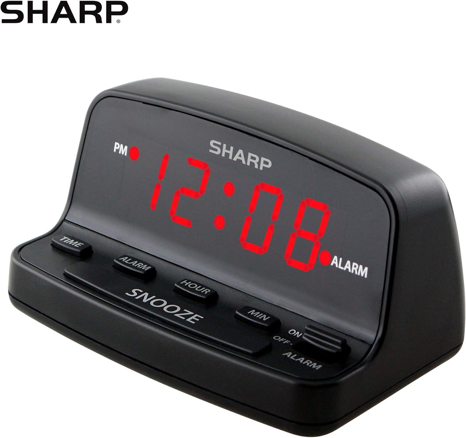 1724563397 358 SHARP Digital Alarm Clock with Keyboard Style Controls Battery Back up