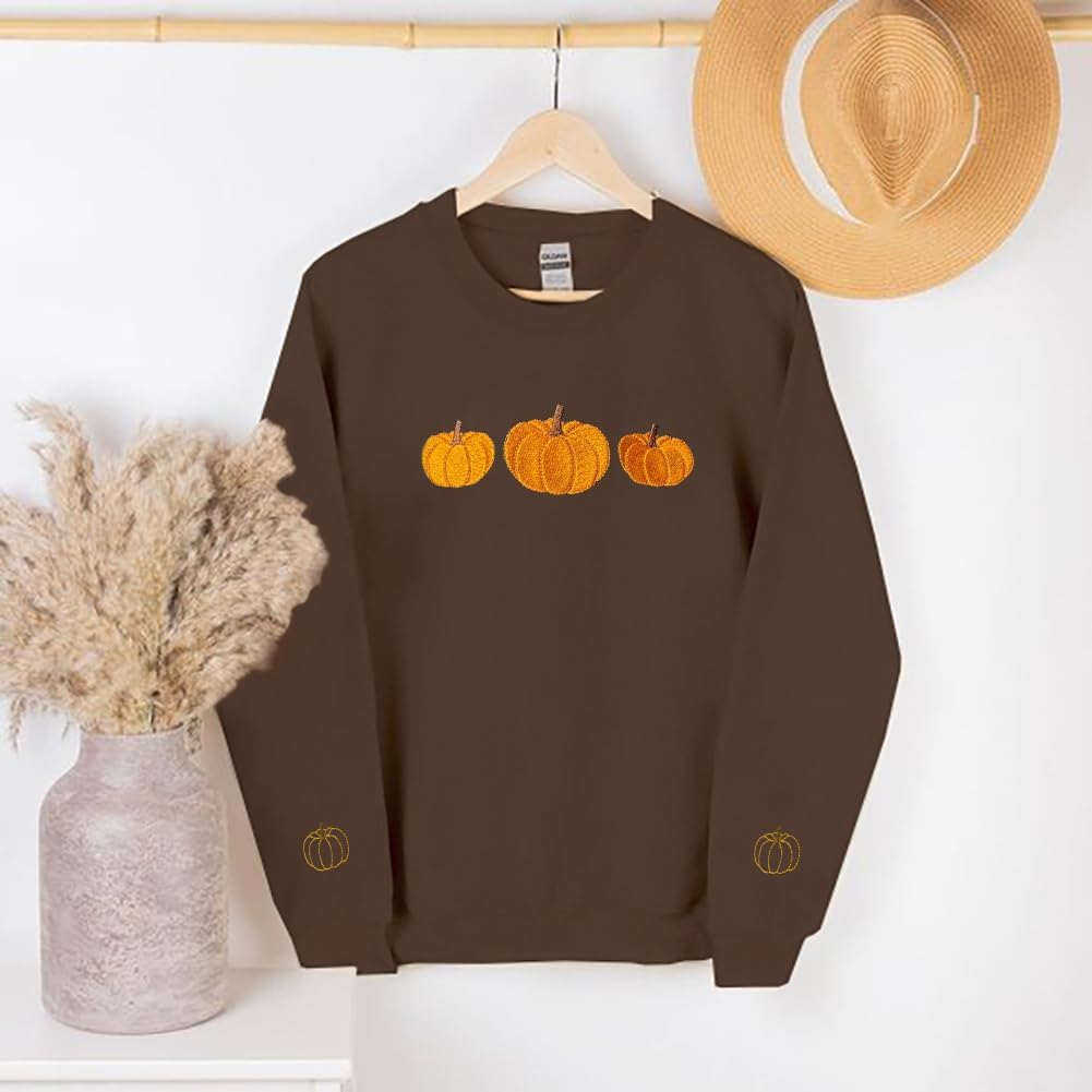 1724575366 508 JINTING Pumpkin Sweatshirt for Women Crewneck Fall Sweatshirts Atumn Graphic