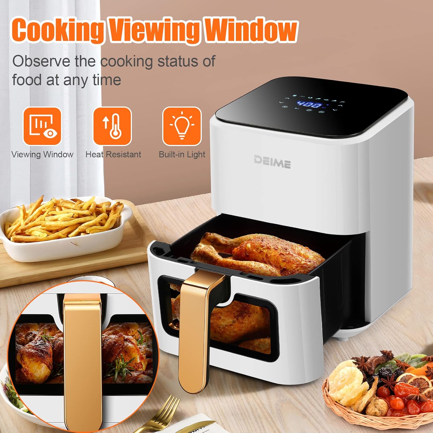 1724581456 970 DEIME Air Fryer 42 QT Oilless Hot AirFryer 1200W Healthy