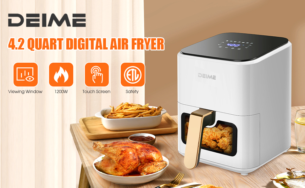 1724581458 982 DEIME Air Fryer 42 QT Oilless Hot AirFryer 1200W Healthy