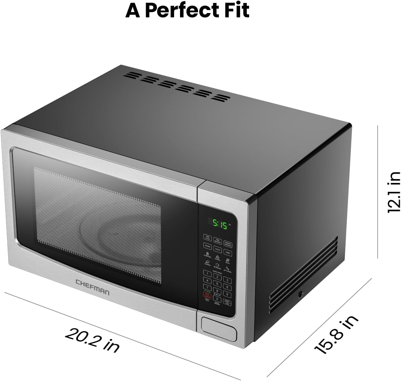 1724583112 19 Chefman Countertop Microwave Oven 11 Cu Ft Digital Stainless Steel