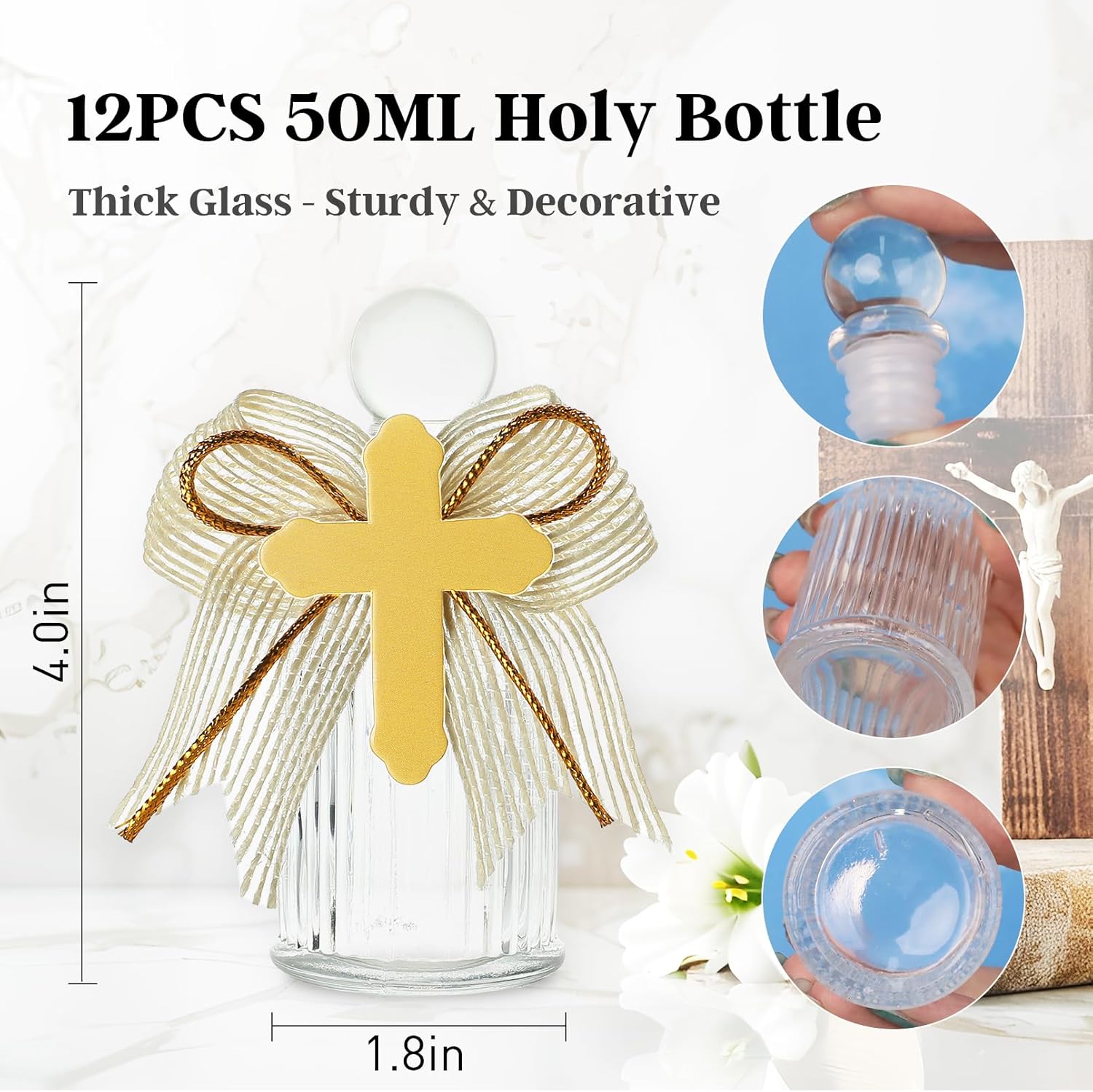 1724591697 27 12PCS Holy Water Bottles Glass Holy Water Container Empty Containers