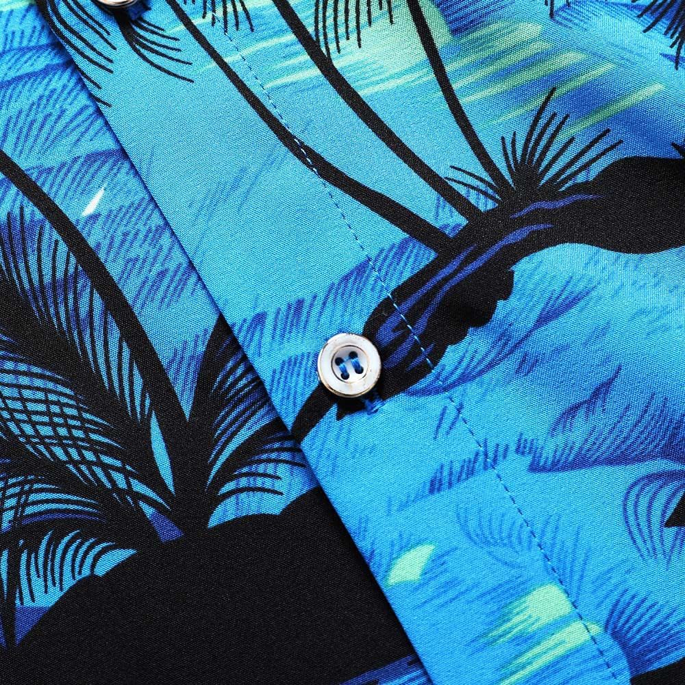 1724593429 658 Mens Hawaiian Shirt Tops Vintage Short Sleeve Button Down Beach