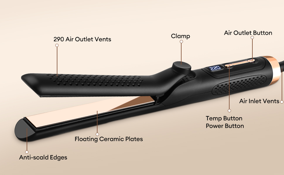 1724596952 609 360° Airflow Styler Professional 2 in 1 Curling Iron and Straightener