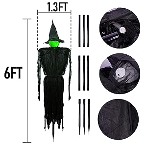 1724597818 418 Hourleey Halloween Decorations 6 FT Set of 3 Lighted Halloween