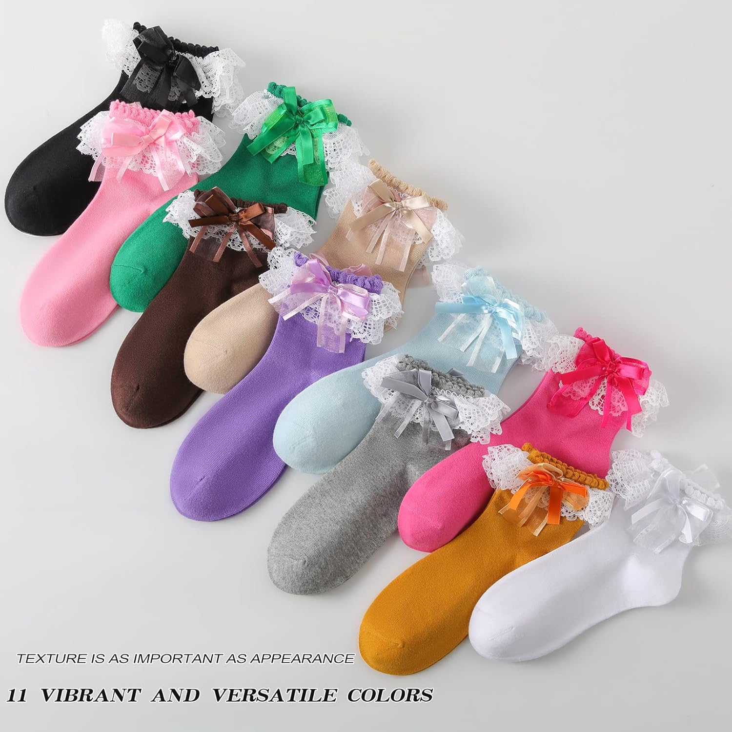 1724608853 392 Lace Ruffle Frilly Socks for Women Lace Ankle Socks