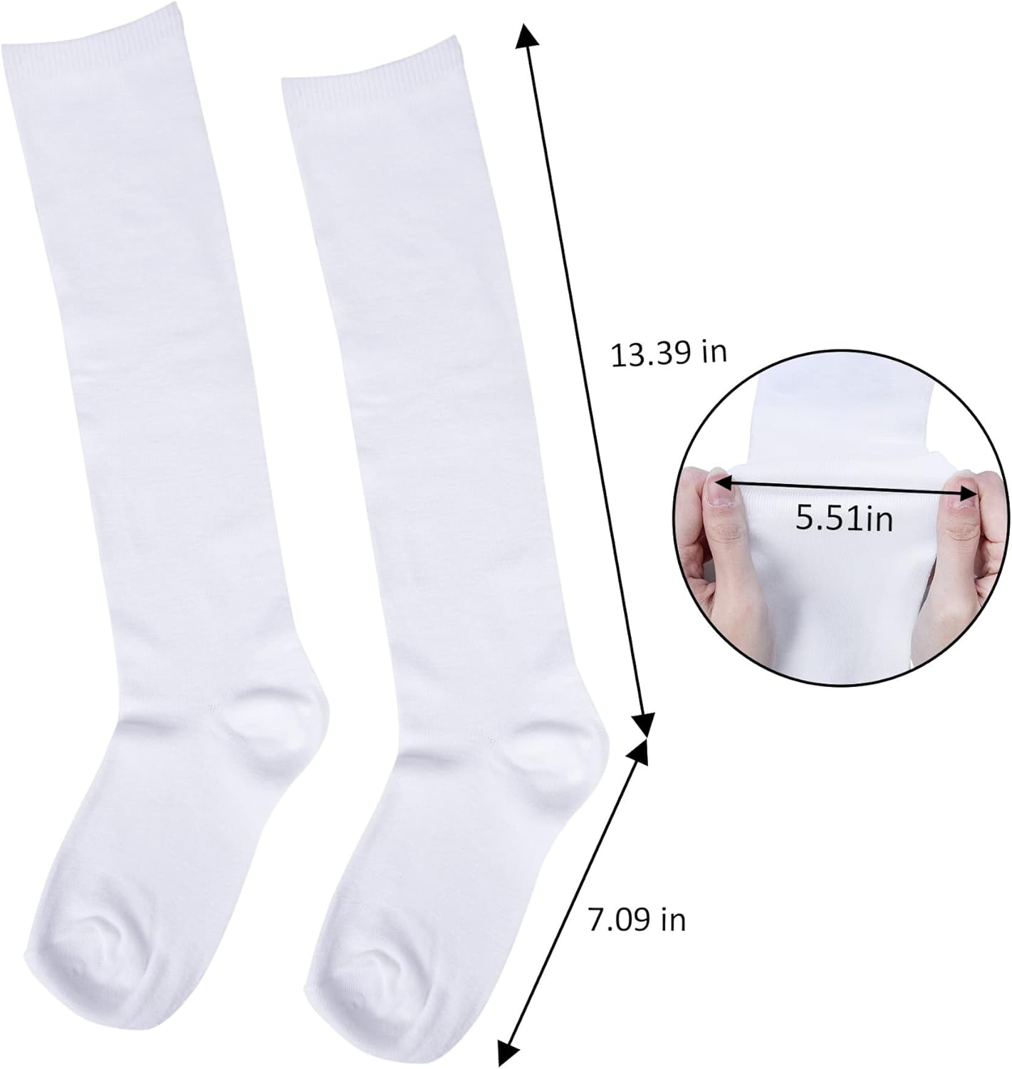 1724610530 111 Senker Fashion Womens Knee High Socks Althletic Socks Casual Cotton