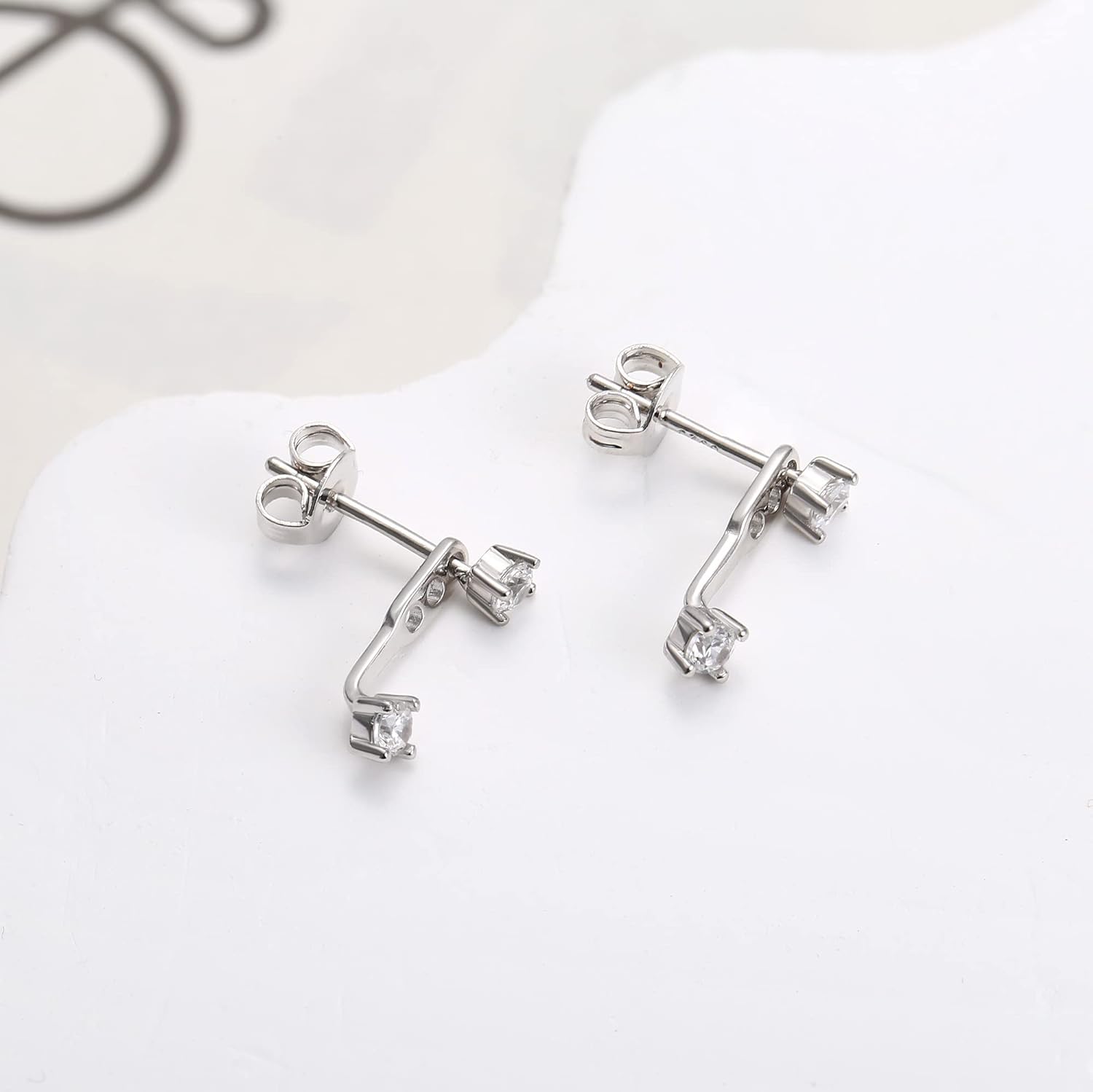 1724614017 567 FIASASO 3 Pairs 925 Sterling Silver Hypoallergenic Earrings Set for