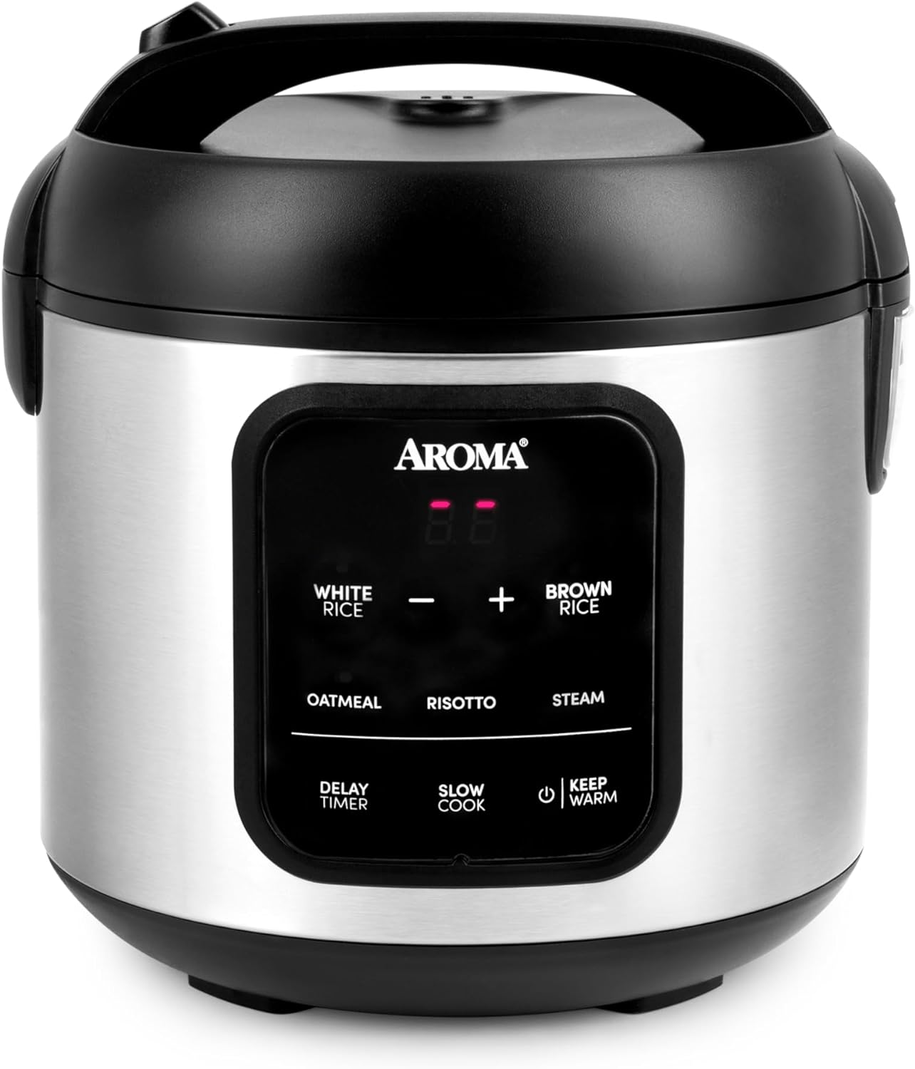 AROMA® Digital Rice Cooker 4 Cup Uncooked 8 Cup Cooked Steamer