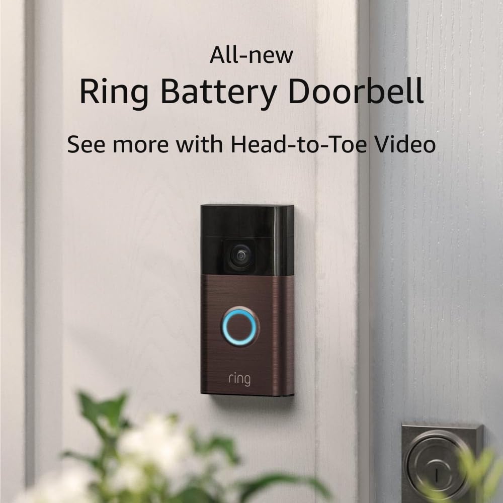 All new Ring Battery Doorbell Head to Toe Video Live View with Two Way