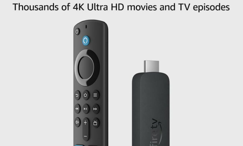 Amazon Fire TV Stick 4K streaming device, more than 1.5 million movies and TV episodes, supports Wi-Fi 6, watch free & live TV