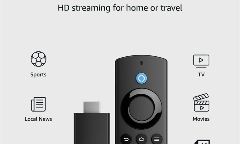 Amazon Fire TV Stick Lite, free and live TV, Alexa Voice Remote Lite, smart home controls, HD streaming