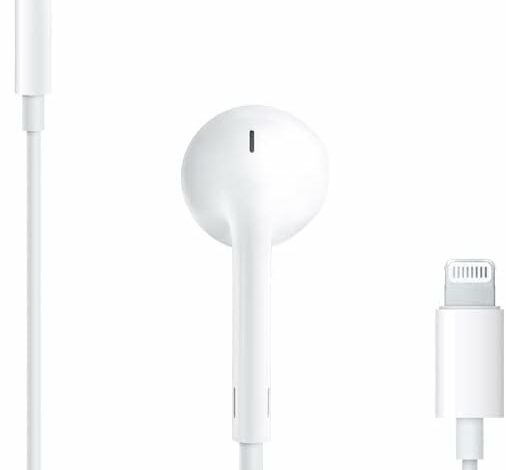 Apple EarPods Headphones with Lightning Connector, Wired Ear Buds for iPhone with Built-in Remote to Control Music, Phone Calls, and Volume