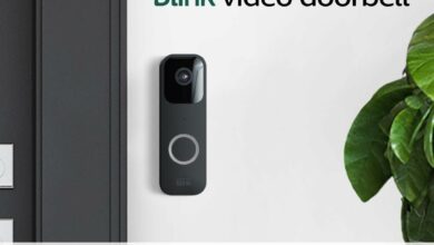 Blink Video Doorbell | Two-way audio, HD video, motion and chime app alerts and Alexa enabled — wired or wire-free (Black)