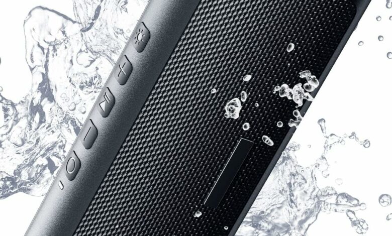 Bluetooth Speaker with HD Sound, Portable Wireless, IPX5 Waterproof, Up to 24H Playtime, TWS Pairing, BT5.3, for Home/Party/Outdoor/Beach, Electronic Gadgets, Birthday Gift (Black)