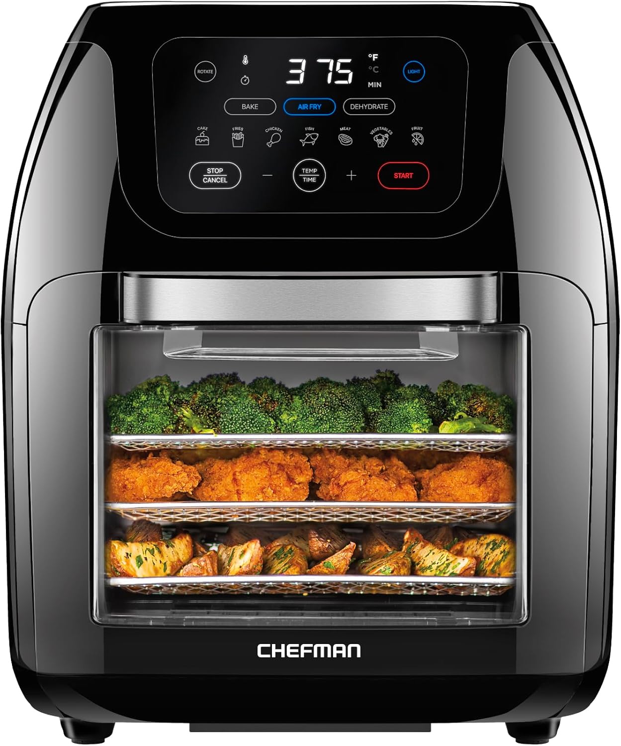 CHEFMAN Multifunctional Digital Air Fryer Rotisserie Dehydrator Convection Oven 17