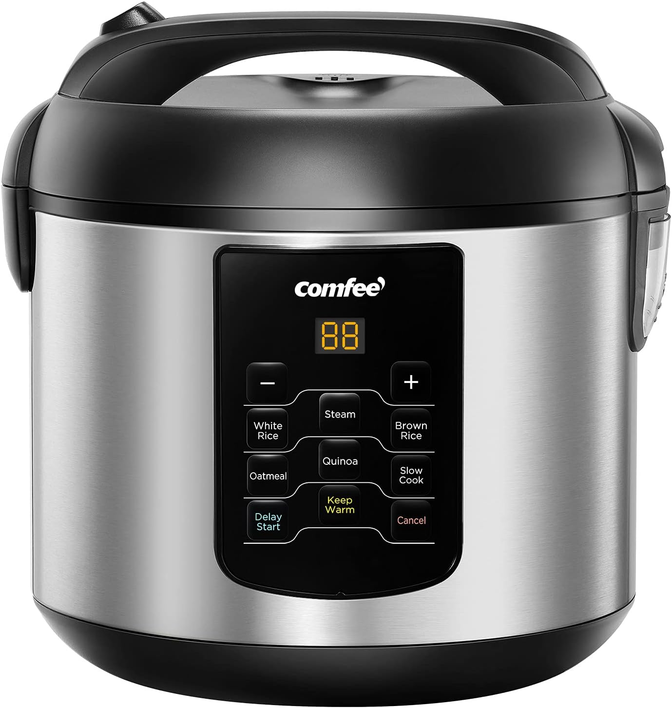 COMFEE Compact Rice Cooker 6 in 1 Stainless Steel Multi Cooker Slow