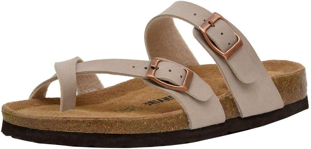 CUSHIONAIRE Womens Luna Cork Footbed Sandal With Comfort