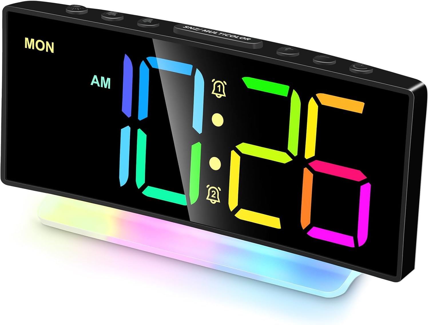 Cadmos Extra Loud Alarm Clock for Heavy Sleepers AdultsTeensKidsRainbow Clock