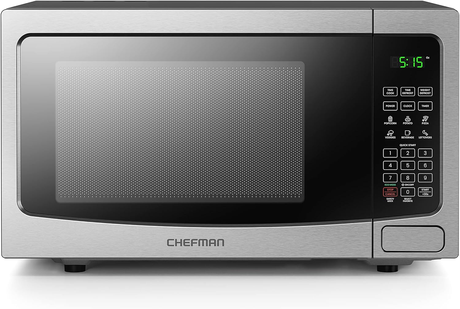 Chefman Countertop Microwave Oven 11 Cu Ft Digital Stainless Steel