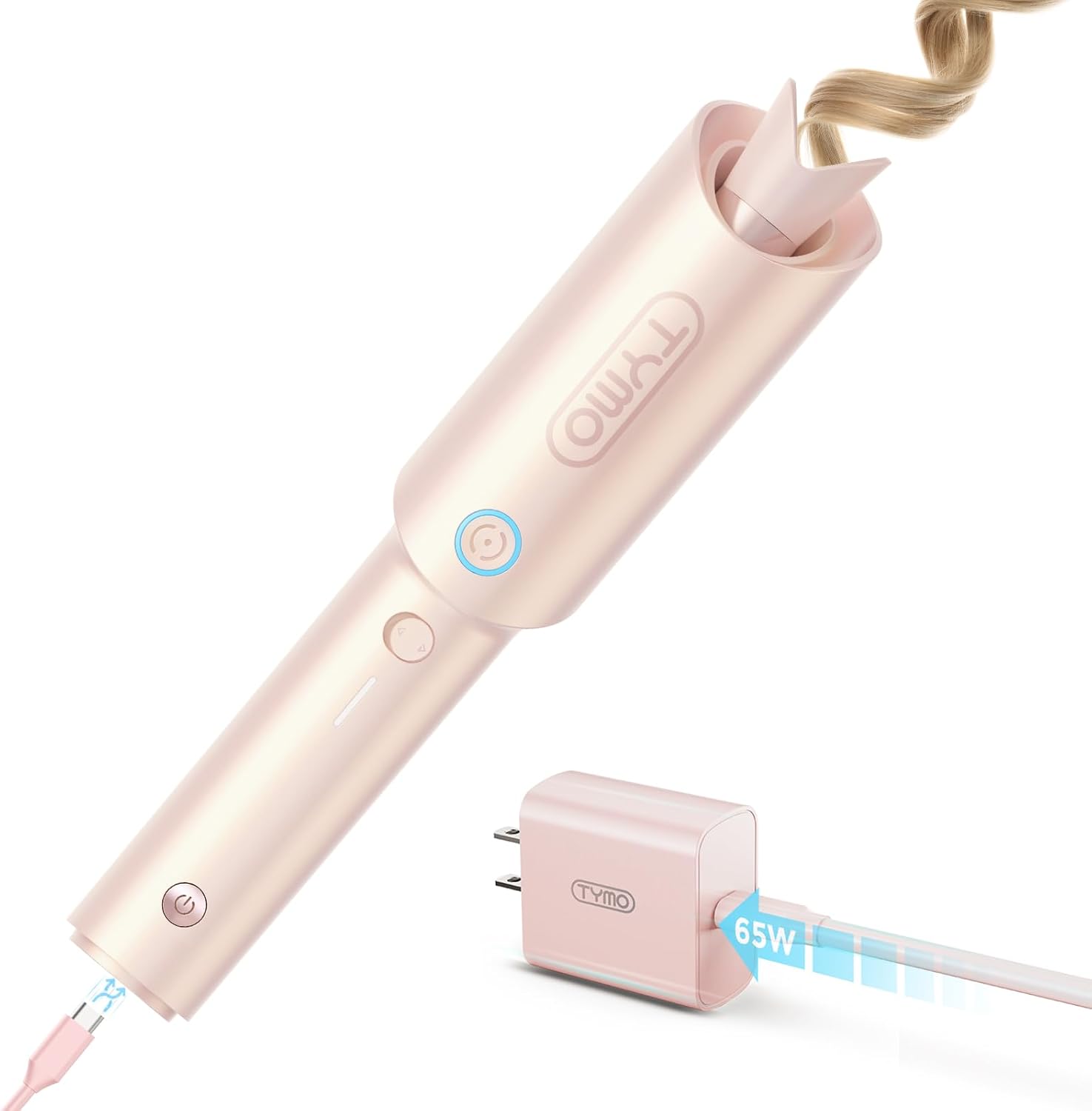 Cordless Automatic Curling Iron 1 Inch TYMO CURLGO Rotating