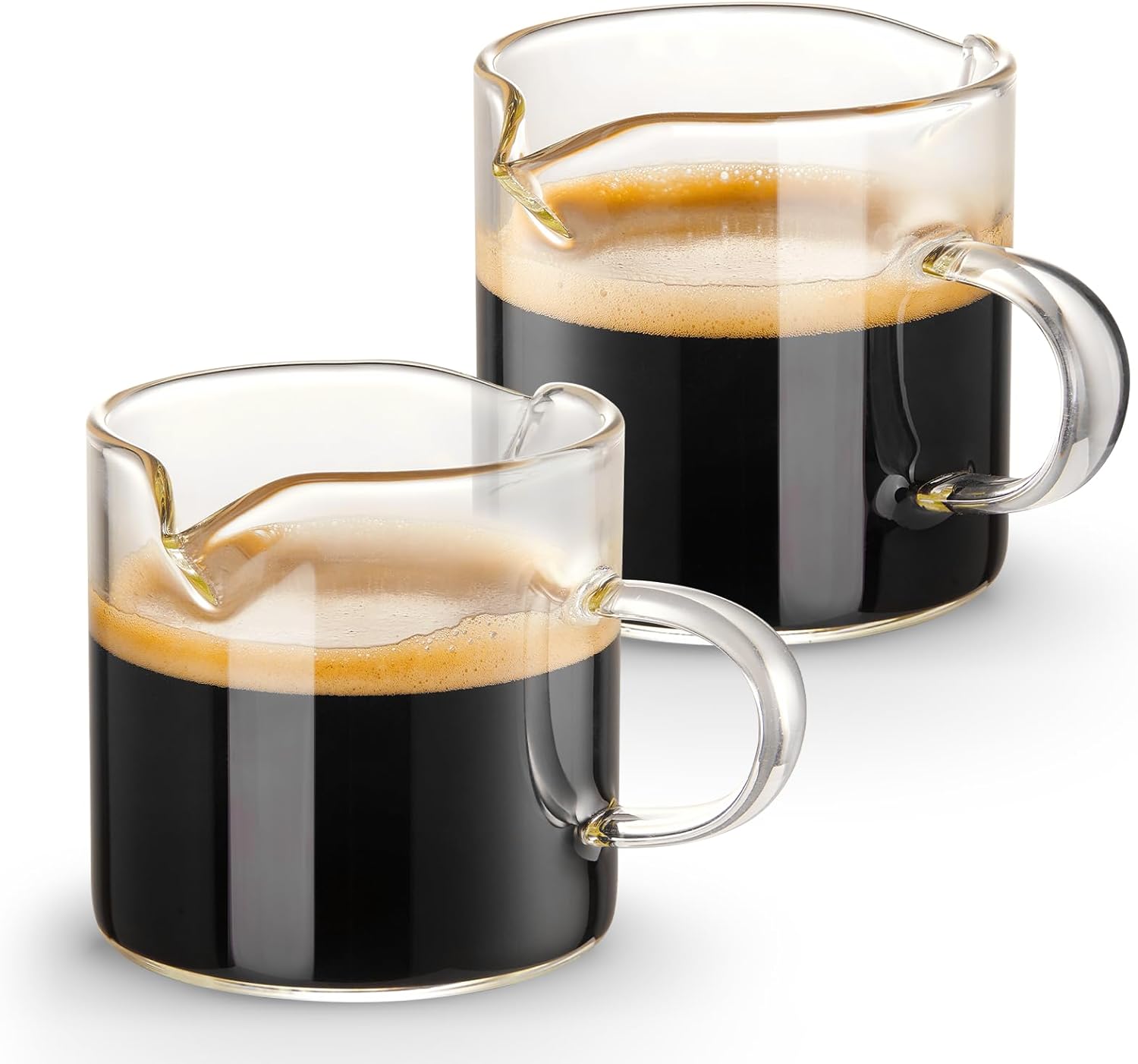 Espresso Cups Set of 2 4 OZ Double Spouts Cups