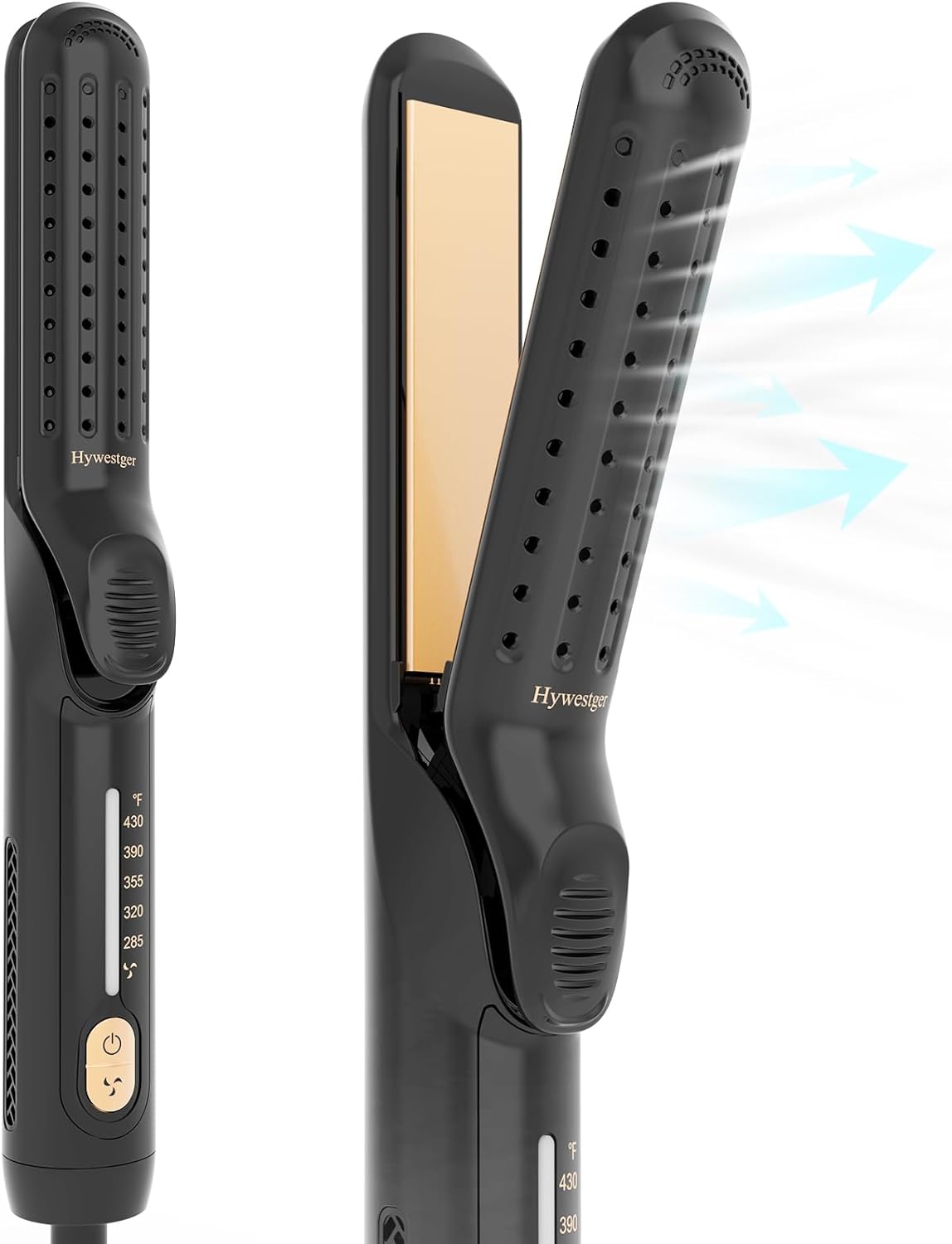 Flat Iron Hair Straightener and Curler 2 in1 360°