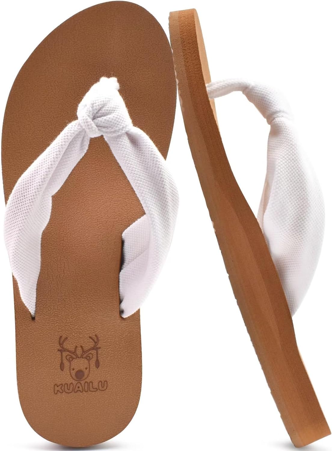 KuaiLu Flip Flops for Women with Arch Support Yoga Mat