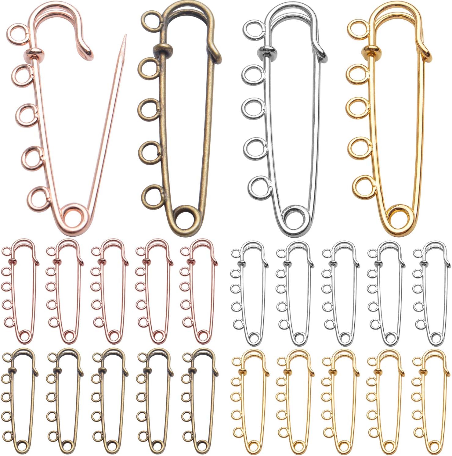 Large Safety Pins 20pcs Heavy Duty Safety Pins Alloy Safety