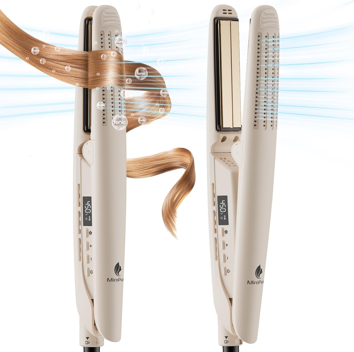 MiroPure Flat Iron Hair Straightener Hair Straightener and Curler 2 in 1