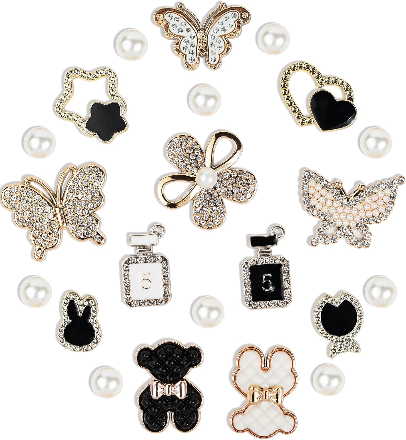 Mon Caramel Bling Shoe Charms Butterfly Charm for ShoeLuxury Jewel