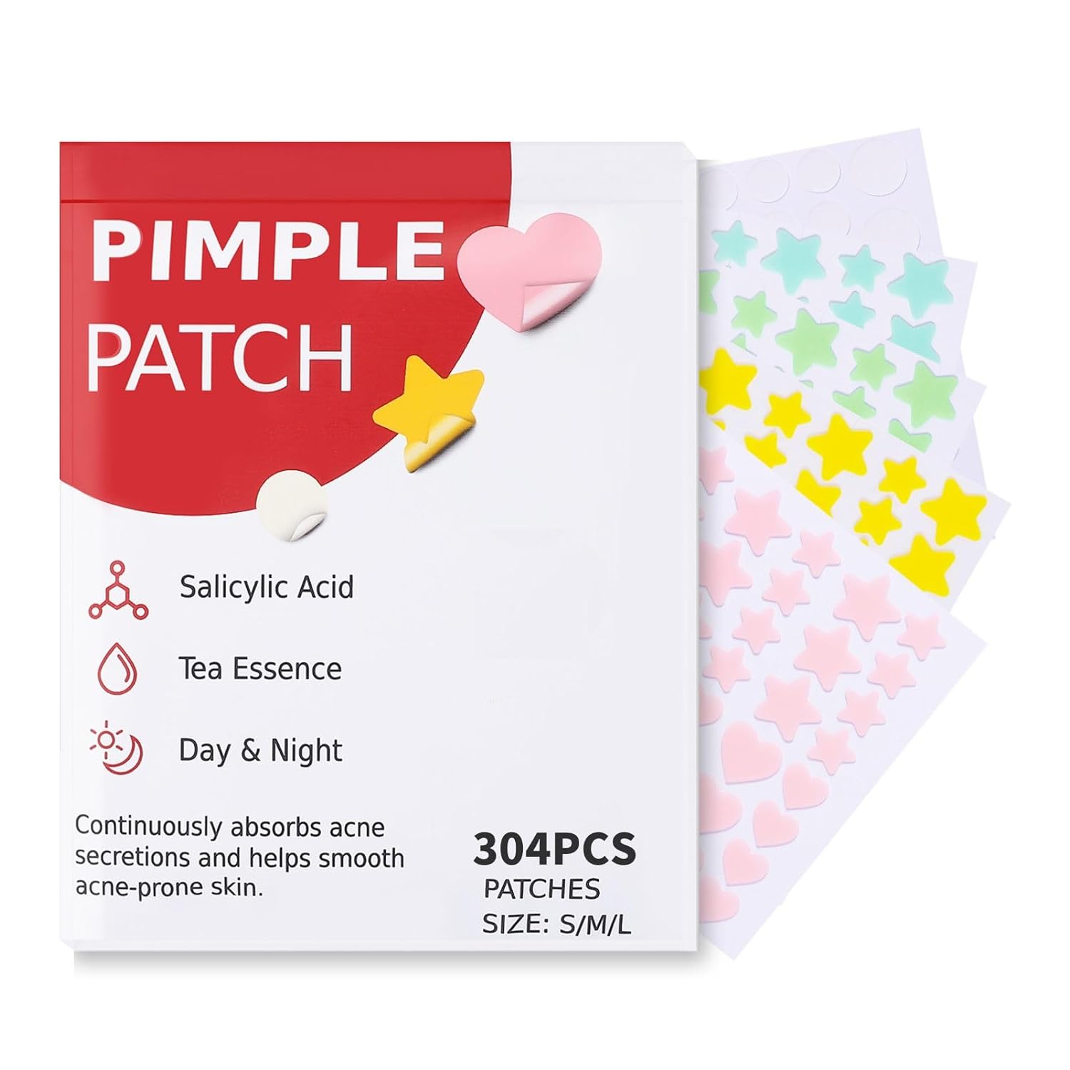 Pimple Patches for Face 304pcsHydrocolloid Acne Patches StarZit PatchesPimple Popper