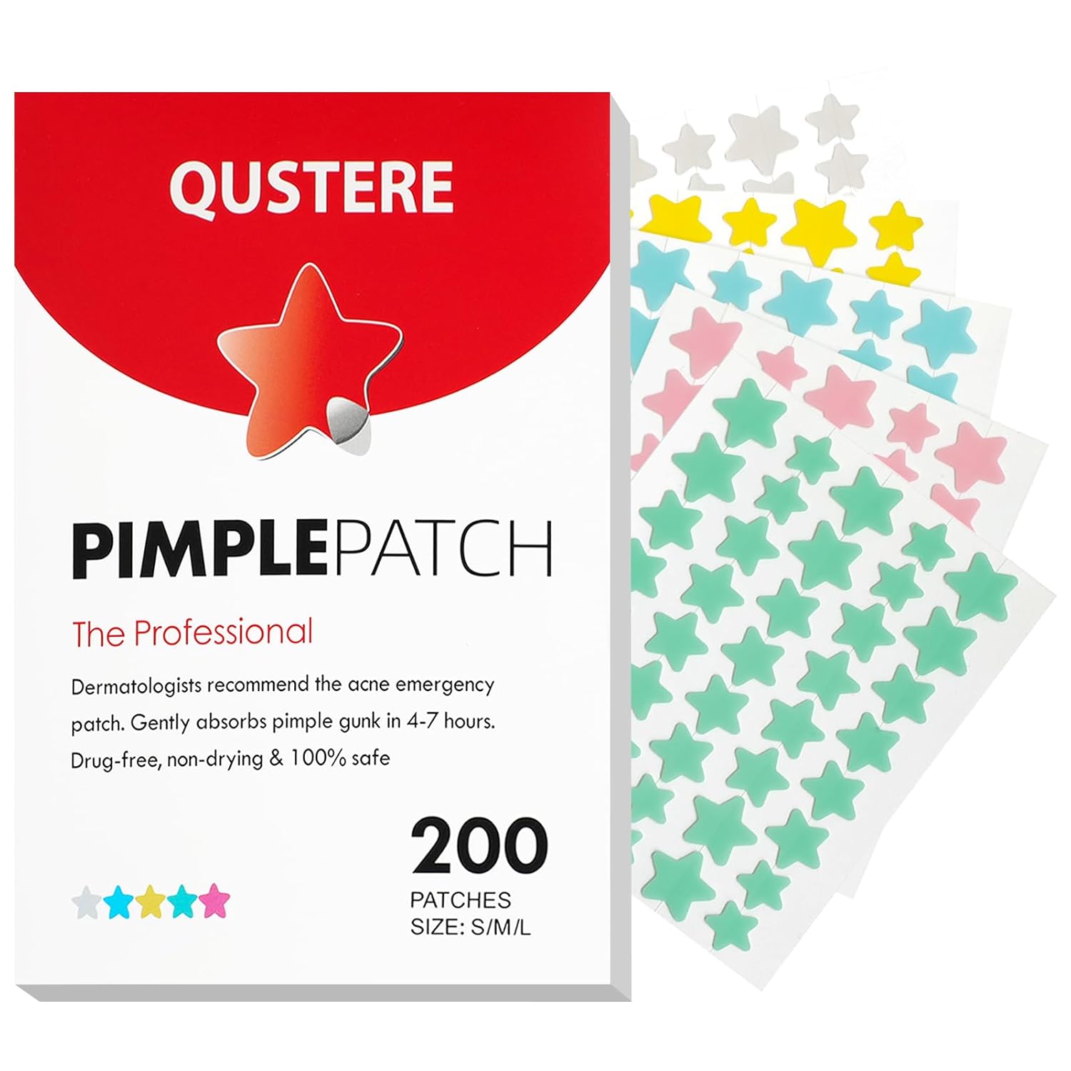 Pimple Patches for Face Hydrocolloid Acne Patches Cute Star Zit