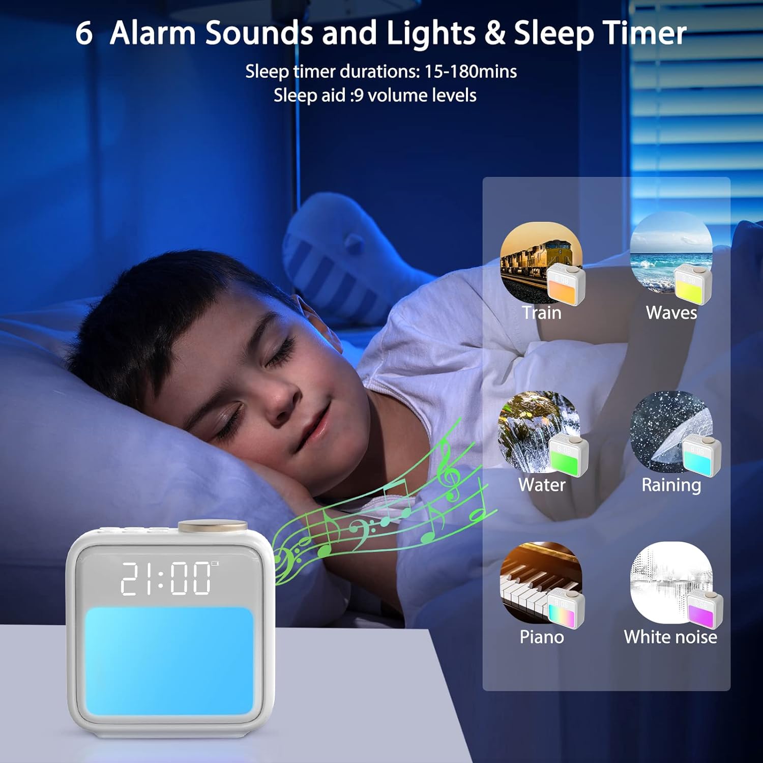 Samshow Alarm Clocks for BedroomsLoud Alarm Clock for Heavy Sleepers