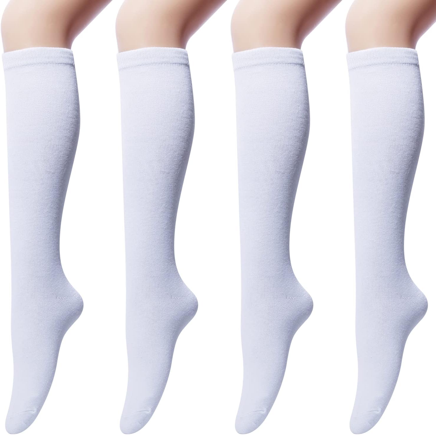 Senker Fashion Womens Knee High Socks Althletic Socks Casual Cotton