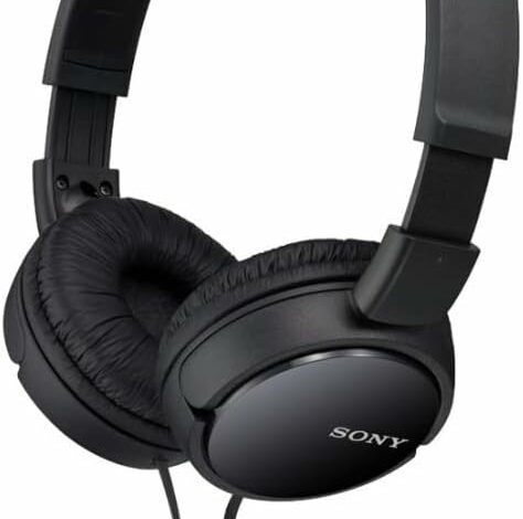 Sony ZX Series Wired On-Ear Headphones, Black MDR-ZX110