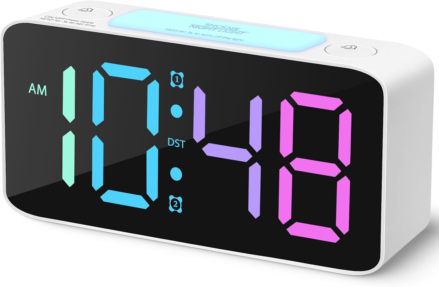 Super Loud Alarm Clock for Heavy Sleepers AdultsDigital Clock with