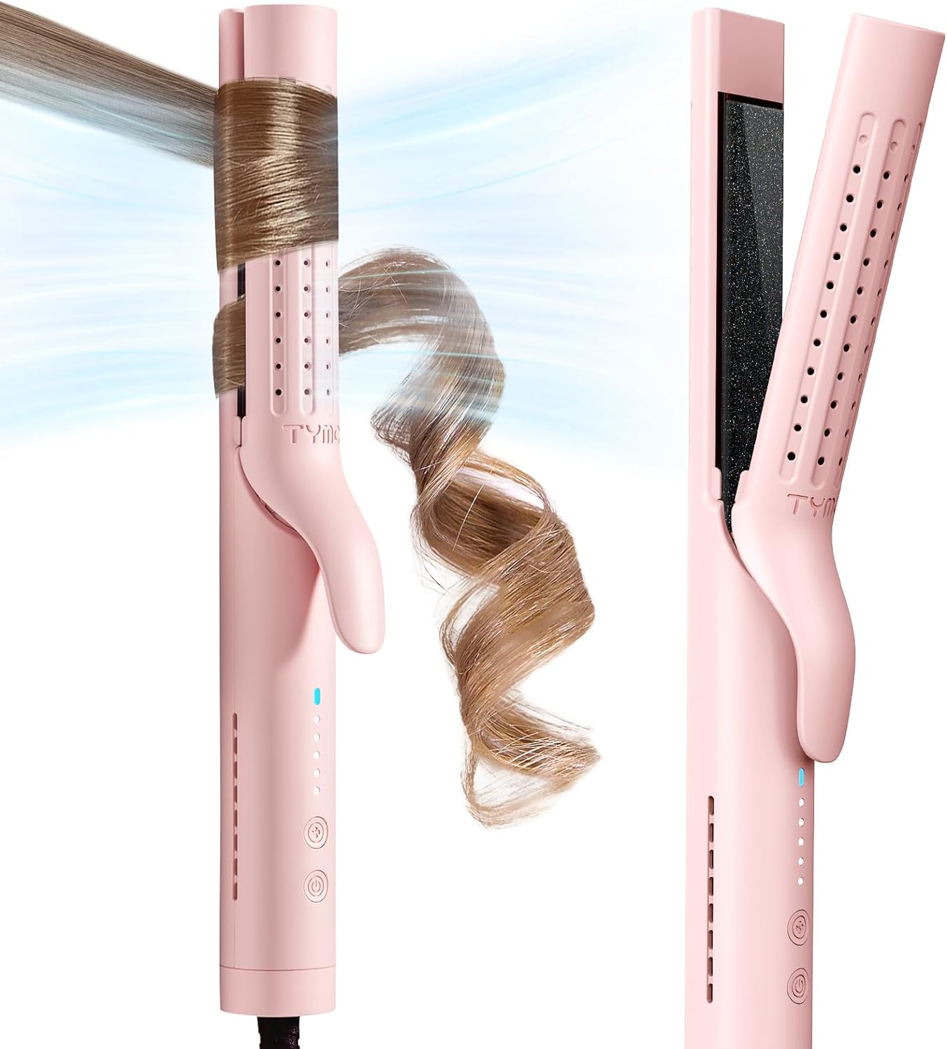 TYMO Airflow Curling Iron for Lasting Curls Ceramic Flat